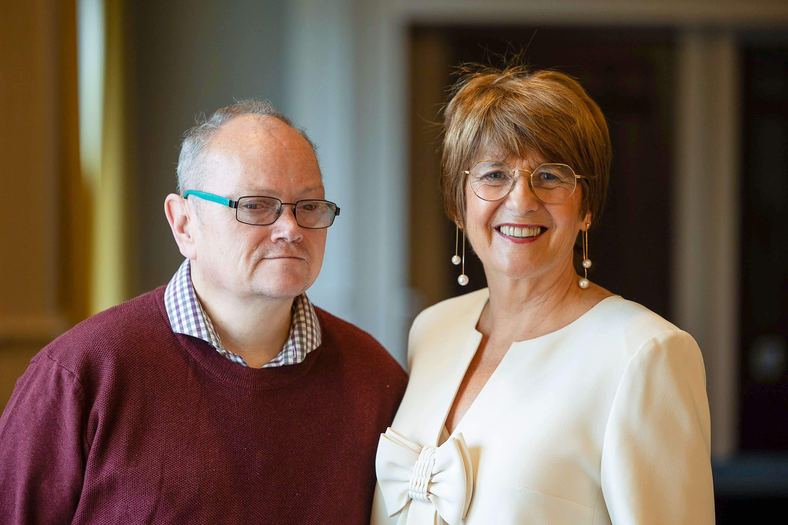 A photo of Prof Mary McCarron and Philip ODonnnell